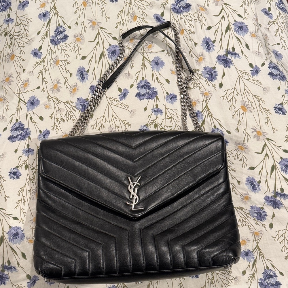 Yves Saint Laurent Jumbo Black Quilted Leather Shoulder Bag